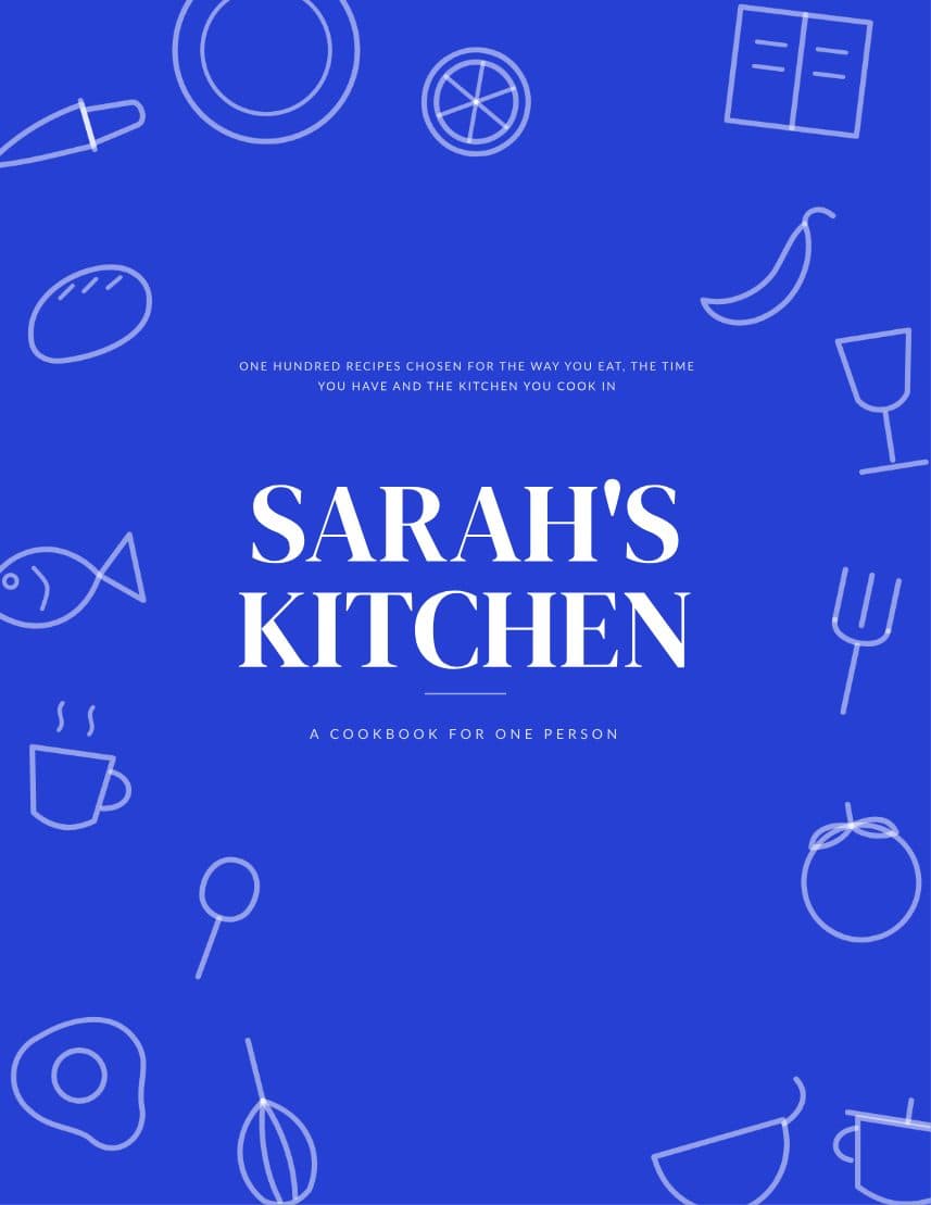 The cover of a finished cookbook